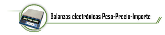 Balanzas electrnicas Peso-Precio-Importe